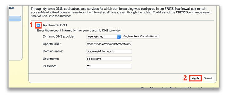 Configurazione dynDNS.it per AVM Fritz!Box - dynDNS.it - DNS dinamico gratuito